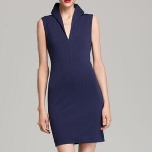 Catherine Malandrino Kerrianne Navy Ponte Cutout Back Sleeveless Dress - Small